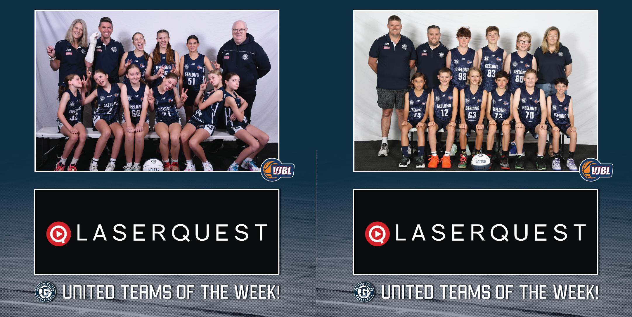 VJBL Geelong United Laserquest Team Of The Week